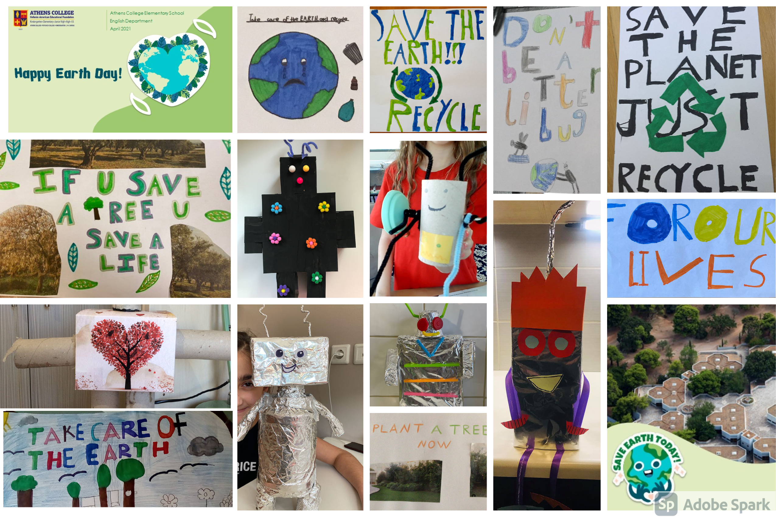 The English Department of Athens College Elementary School Celebrates Earth Day