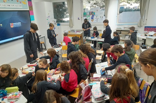 Psychico College Elementary students work for the Christmas Bazaar