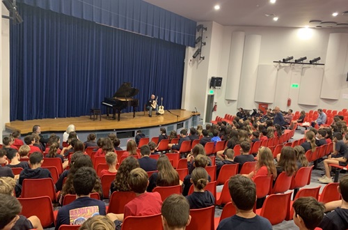 Psychico College Grade 5 and Grade 6 students attend a piano and guitar recital