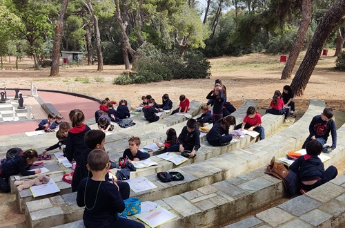 A different lesson in the outdoors for students of Psychico College Grade 1