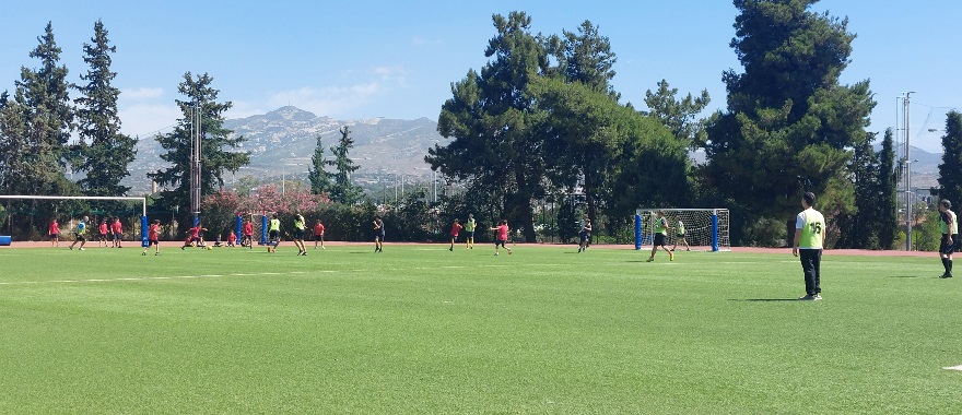 Basketball and soccer matches between Psychico College Elementary teachers and students