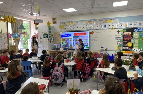 "John M. Carras" Kindergarten students visit Psychico College Grade 1
