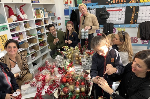 Psychico College Grade 2 students and their parents' creations for our annual Christmas Bazaar