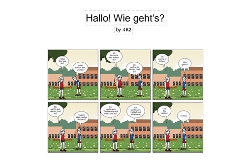 Psychico College Elementary German Department - Hallo! Wie geht's? Comic Book