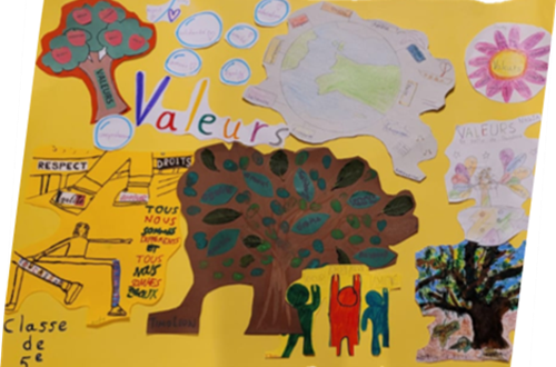 Psychico College Elementary School French class activities for the International Day of Disability and Grade 6 Correspondence