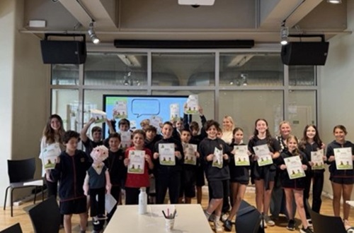Psychico College Elementary Grade 6 German students visit the Goethe-Institut Athen