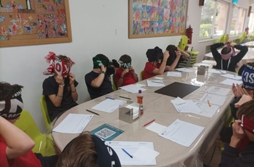Psychico College Elementary Grade 6 German class food classification game