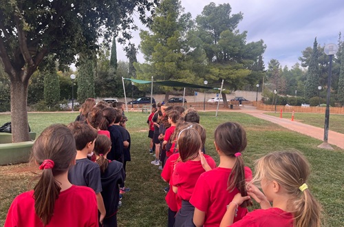 Psychico College Elementary School Grade 3 students run...on Mount Olympus
