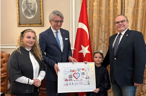 Delivery of sympathy drawings to the Turkish Ambassador