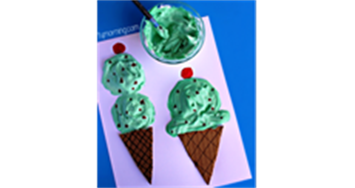puffy paint ice cream-sensory 