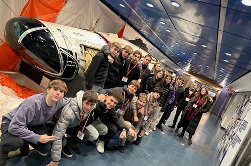 Members of Psychico College High School "CASA" Club visit the European Space Research and Technology Center