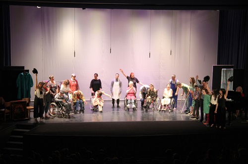 Junior High School students attended a performance by a group from the Cerebral Palsy Greece/Open Door Organization