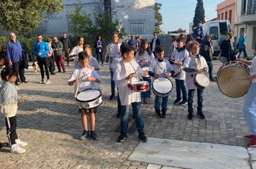 Athens College Elementary Percussion Band – ‘Drumsticks’ Participates in Make-a-Wish Blue Walk Event