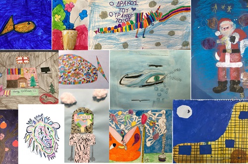 Digital art exhibition by Athens College Elementary school students