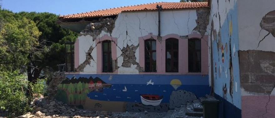 Προσφορά αλληλεγγύης σε σεισμόπληκτο σχολείο στη Λέσβο