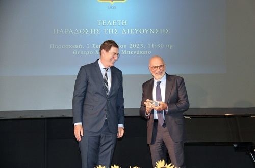 Τελετή Παράδοσης της Διεύθυνσης του Κολλεγίου Αθηνών στον Καθηγητή Σπύρο N. Πολλάλη