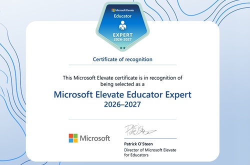 Microsoft awards distinctions to the School and teachers