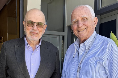 Meeting between President Spiros Pollalis and alumnus Kyriakos Paganis ’57