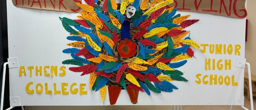 Thanksgiving Turkey at Athens College Junior High School