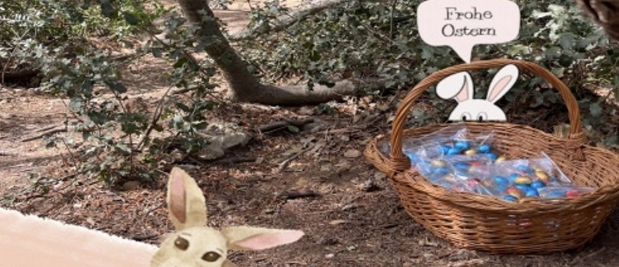 Athens College Grade 4 students participate in the Easter German custom Eiersuche for Easter