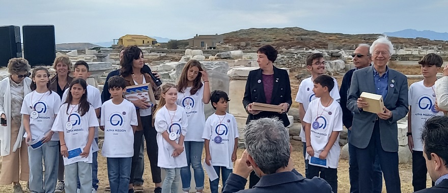Athens College Elementary School Environmental and Gardening Club at the World Human Forum in Delos