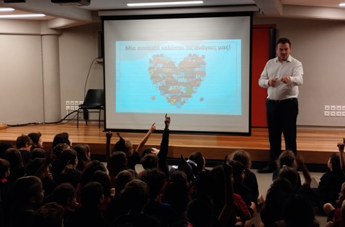 Athens College Elementary School – Grade 2: Discussing sustainable neighborhoods with the Deputy Mayor for Environment & Quality of Life of the Municipality of Marousi