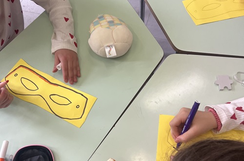 Athens College Elementary School - Spanish Club: Carnival celebration with masks and piñatas!