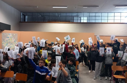 Athens College Elementary School - Presentation on reducing ecological footprint at 2nd Model Junior High School of Volos and University of Thessaly