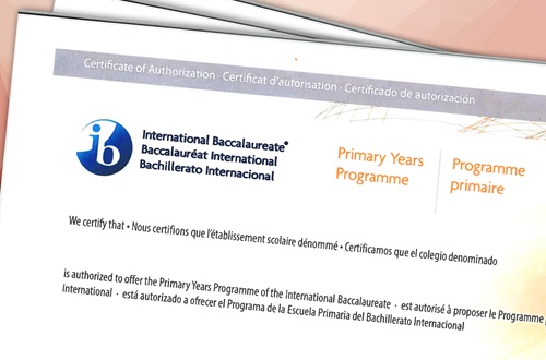 Our Kindergarten and Elementary Schools become officially authorized IB World Schools for the PYP