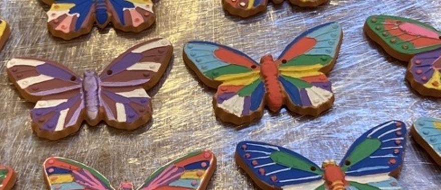 Crocus and The Butterfly Project - Athens College Elementary Students from the German class display their butterflies at the Jewish Museum of Greece