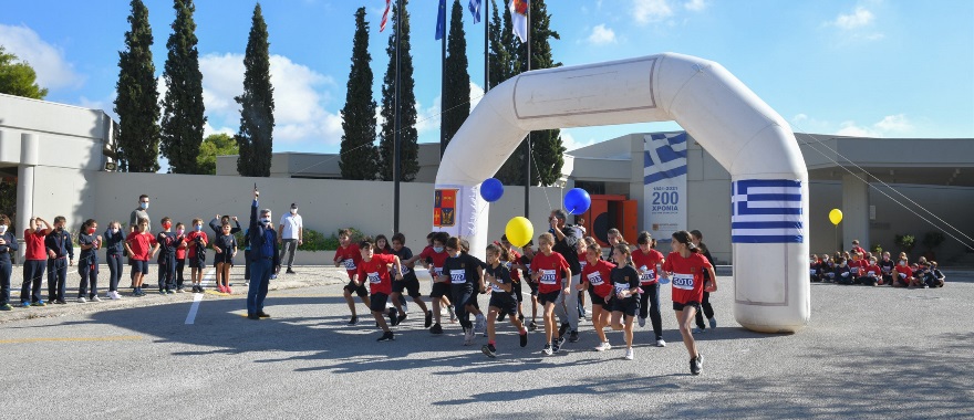Athens College Elementary School Marathon Race Re-enactment