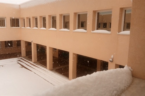 Psychico College Elementary School Covered in White