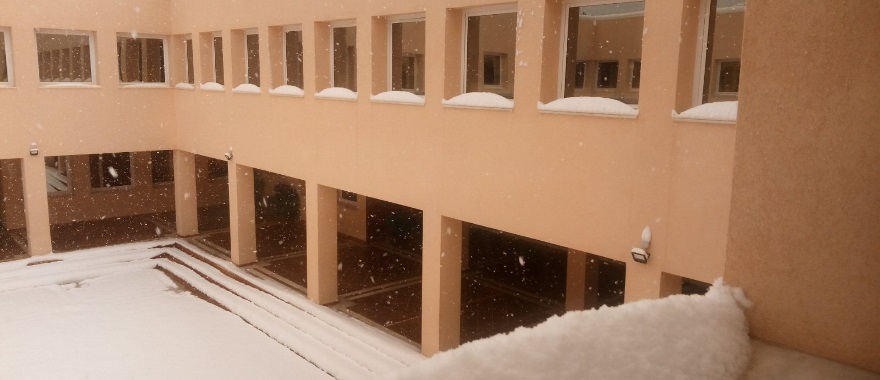 Psychico College Elementary School Covered in White