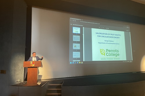 Dr. Fytianos' lecture to students titled: “Environment – Product manufacture – Processing and promotion”