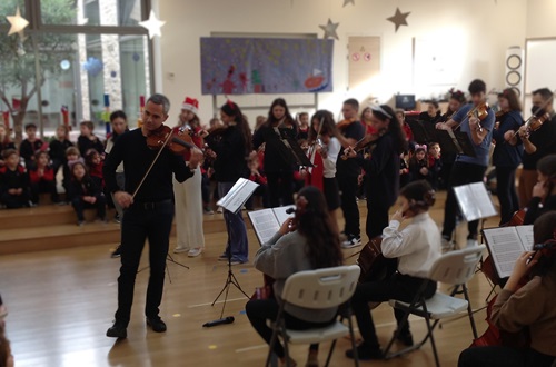 The College Junior Orchestra Visits Kindergarten "J.M.Carras"