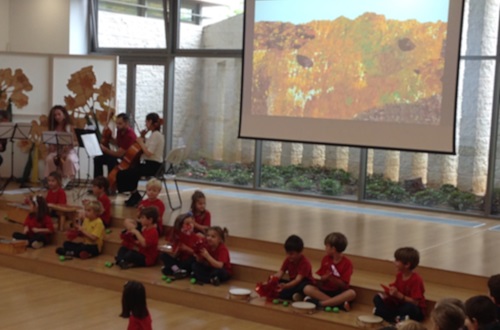 The "Seabream" class plays music with the Athens College Conservatory