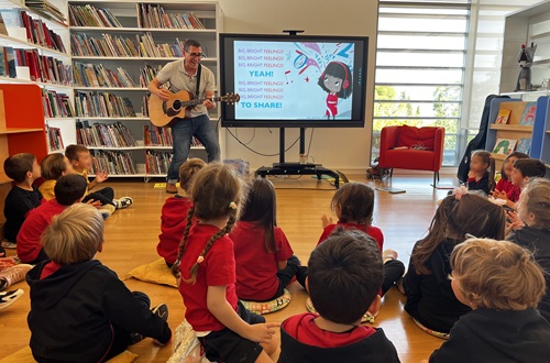 Tom Percival- Author and Illustrator- Visits the    "J.M.Carras" Kindergarten