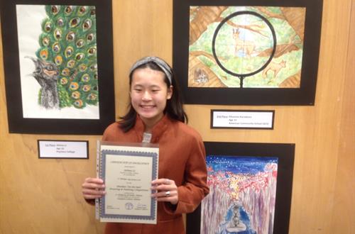 Student Brings Home 1st Prize in Embassy of India Arts Competition