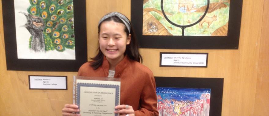 Student Brings Home 1st Prize in Embassy of India Arts Competition