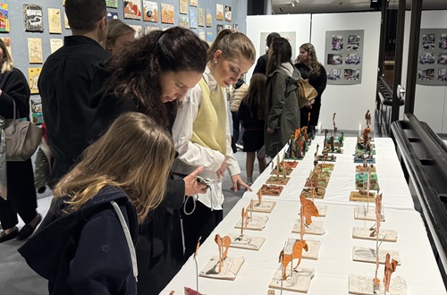 Student exhibition at Athens College Elementary School inspired by the works of Alexandra Athanasiadi