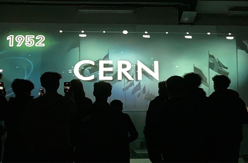Psychico College Junior High School students' visit to the CERN research center