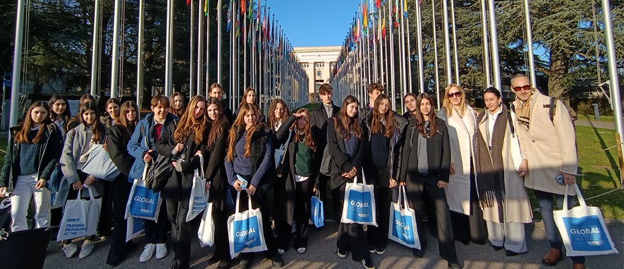 Psychico College Junior High School students participate in the 2025 Youth Training Program at the United Nations