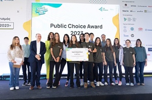 Psychico College High School Junior Entrepreneurship Club Wins Public Choice Award 2023 in 'Best Virtual Business 2023' – Junior Achievement Greece Competition