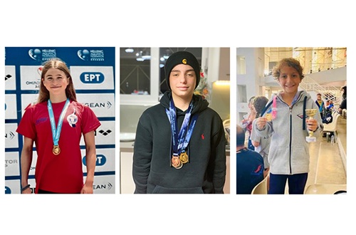 Three students from the College in the Selected Swimmers program of the Hellenic Swimming Federation