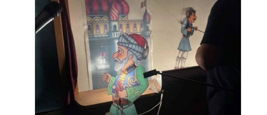 A performance of Karagiozis at Athens College Elementary School