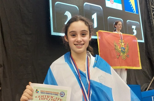 Psychico College Elementary School student wins medal at the Balkan Karate Championships for Children