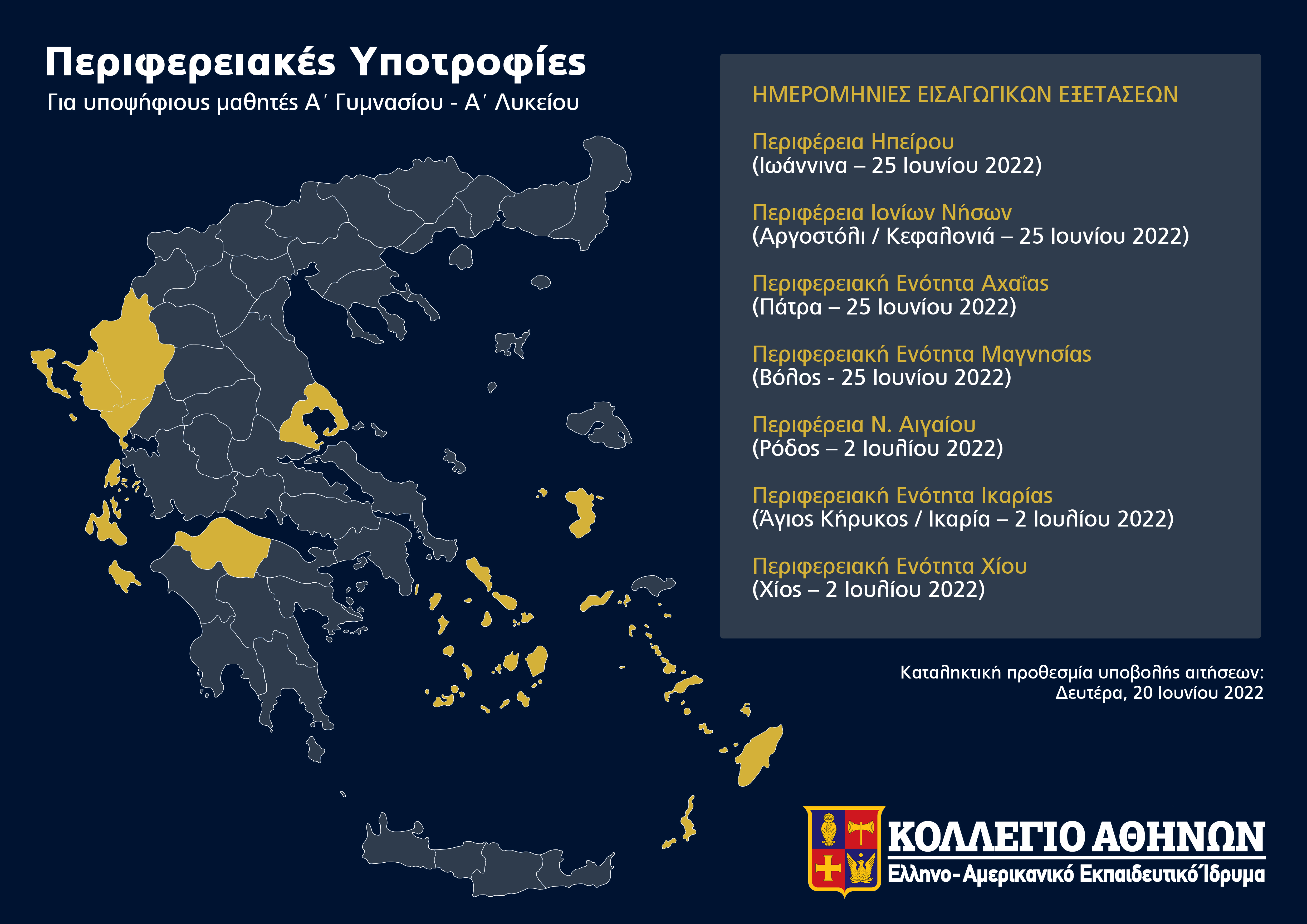 New Regional Scholarships for academic year 2022-2023